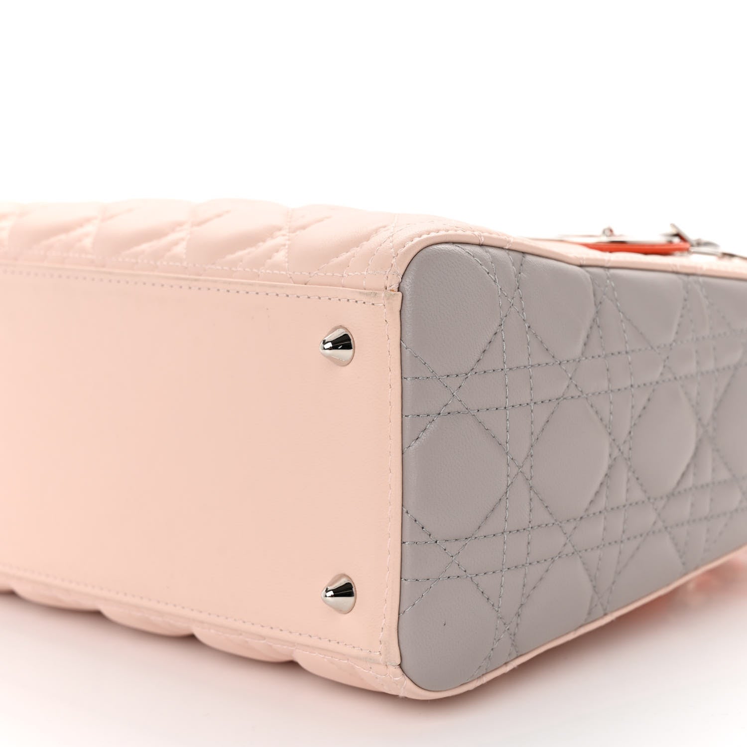 Christian Dior Lambskin Cannage Medium Tri-Color Lady Dior Rose Pale Multicolor 9 of 9