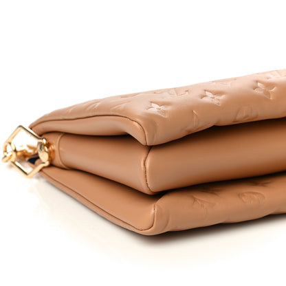 Louis Vuitton Lambskin Embossed Monogram Coussin PM Camel 10 of 14