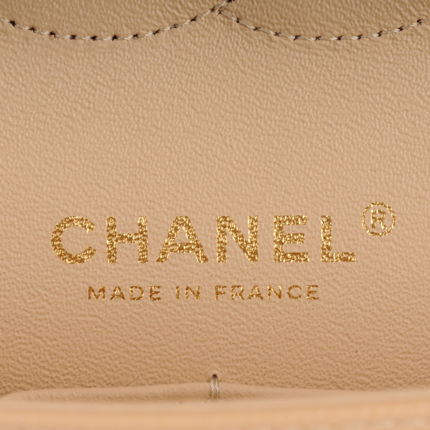 Caviar Quilted Medium Double Flap Beige Clair