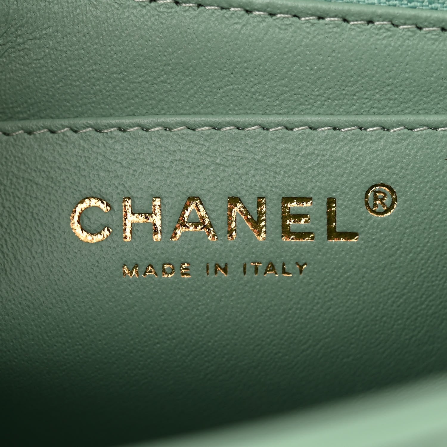Chanel Lambskin Quilted Mini Square Flap Light Green 6 of 10