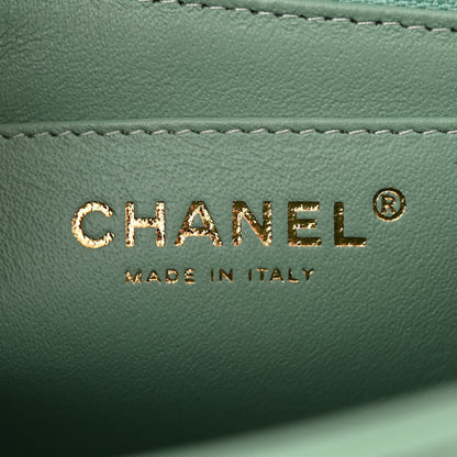 Chanel Lambskin Quilted Mini Square Flap Light Green 6 of 10