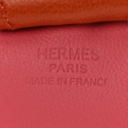 Hermes Milo Lambskin Grigri Rodeo Bag Charm PM Rose Azalee Cornaline Bleu De Malte 3 of 5
