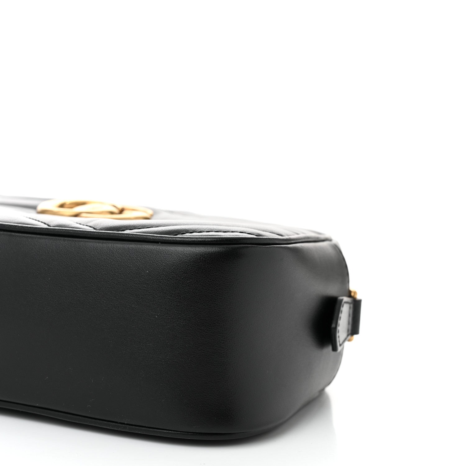 Gucci Calfskin Matelasse Small GG Marmont Chain Shoulder Bag Black 10 of 10