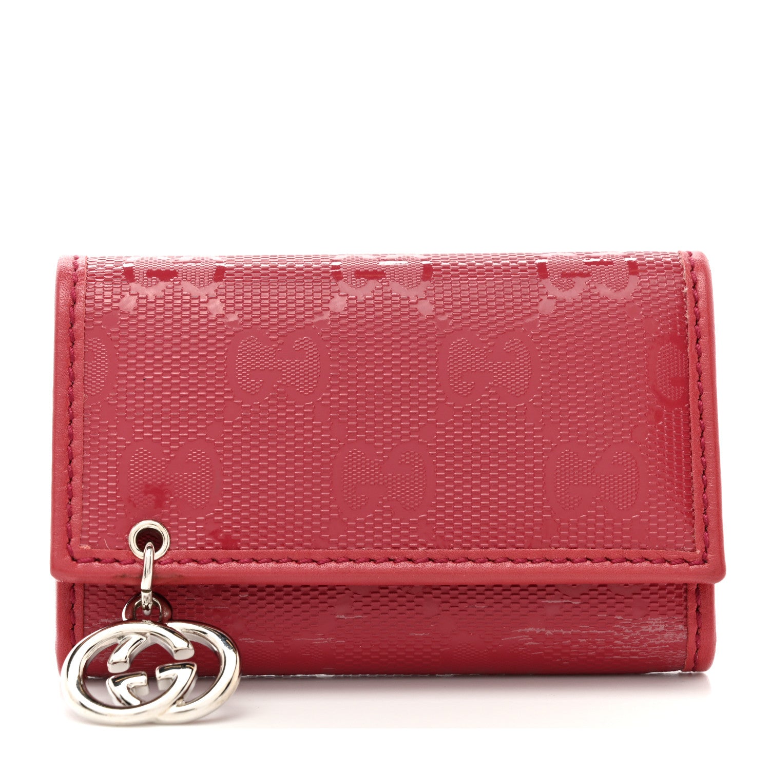 Gucci Imprime Monogram 6 Key Case Red 1 of 10