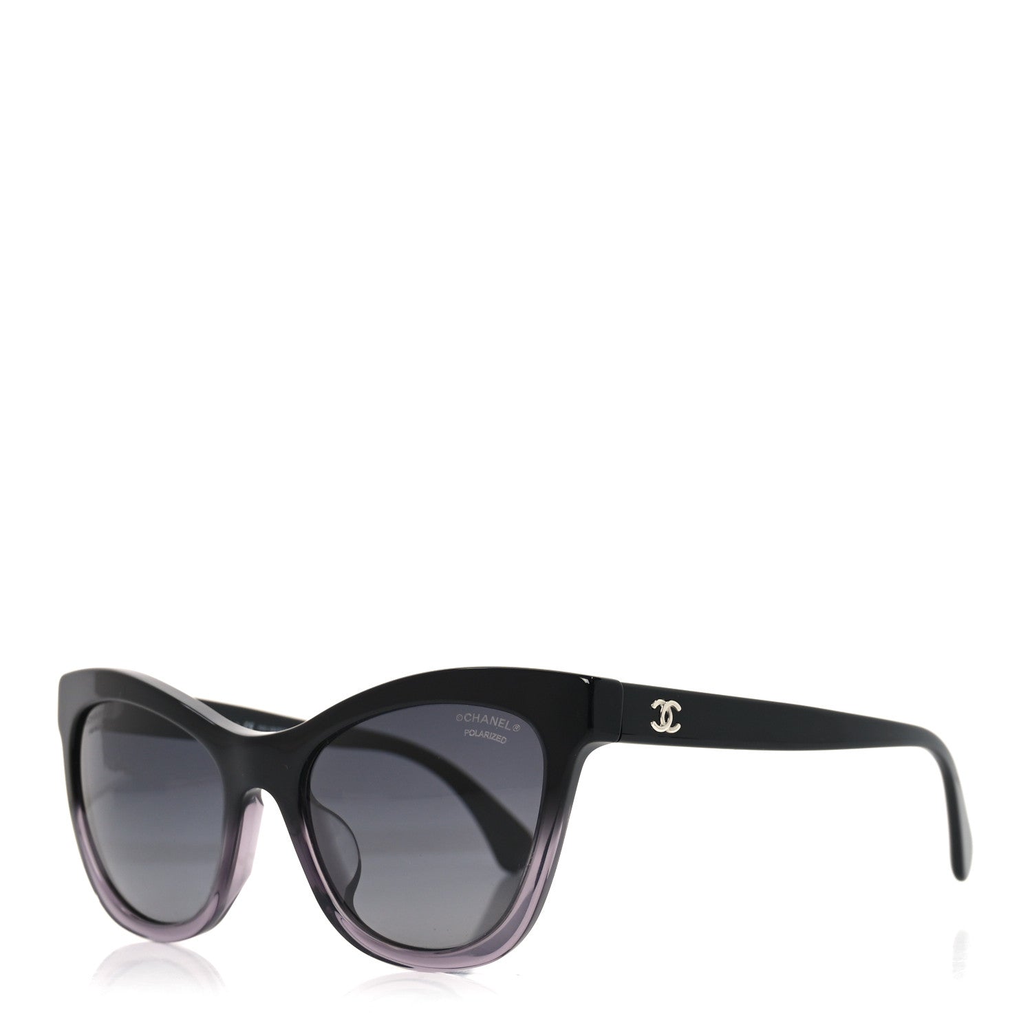 Chanel Polarized Acetate CC Cat Eye Summer Sunglasses 5350 Black 1 of 7