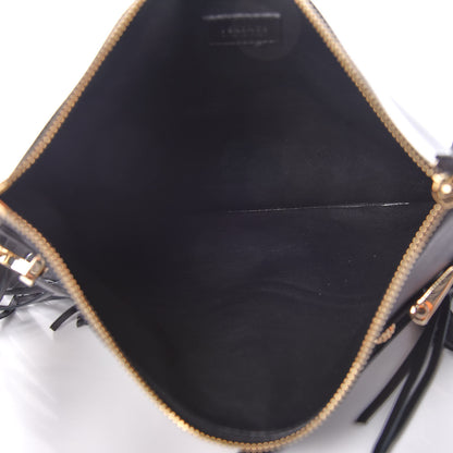 Versace Calfskin Palazzo Fringe Crossbody Bag Black 7 of 9