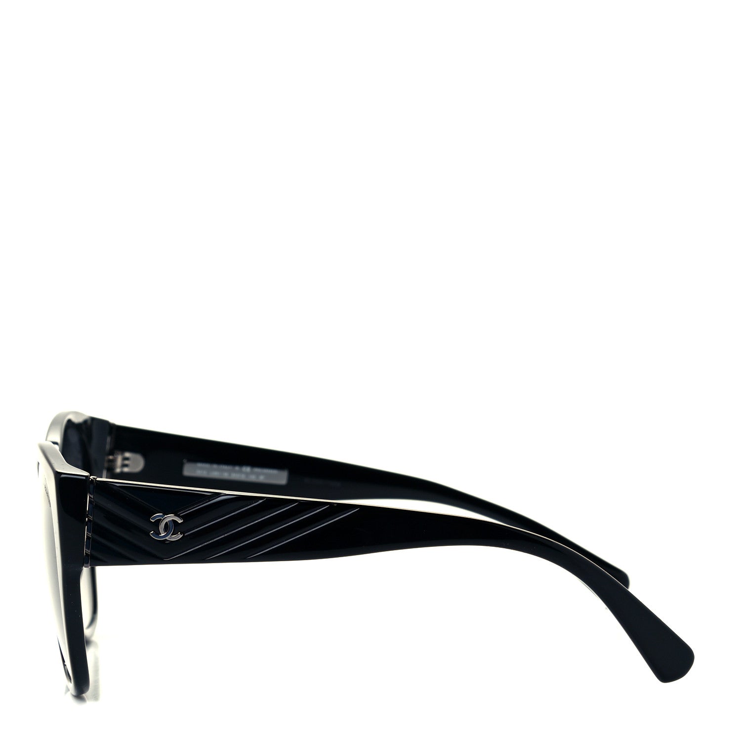 Chanel Acetate Polarized Butterfly CC Sunglasses 5412 Black 3 of 8