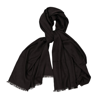 Gucci Wool Silk GG Monogram GGNat Plus Scarf Coffee 1 of 8