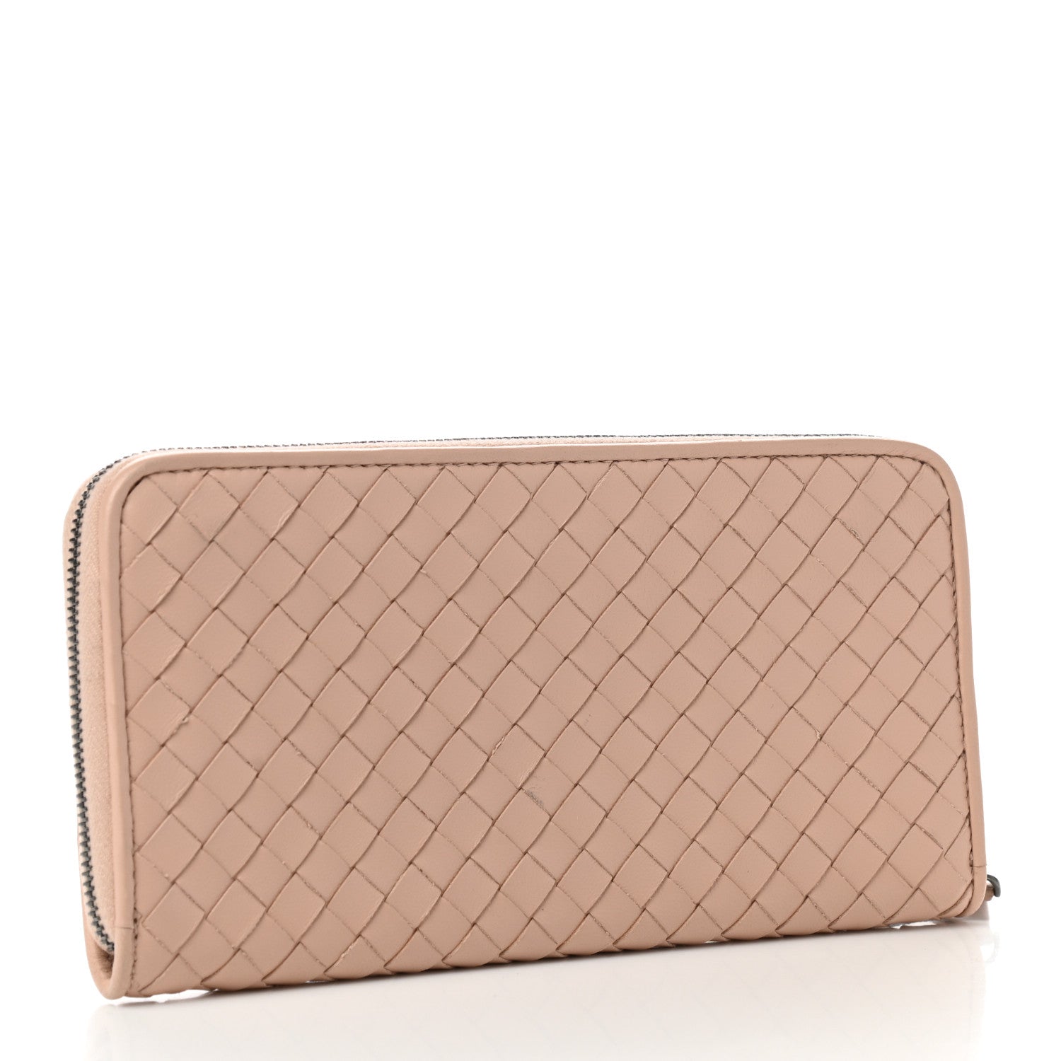 Bottega Veneta Nappa Intrecciato Zip Around Wallet Flamingo 3 of 9