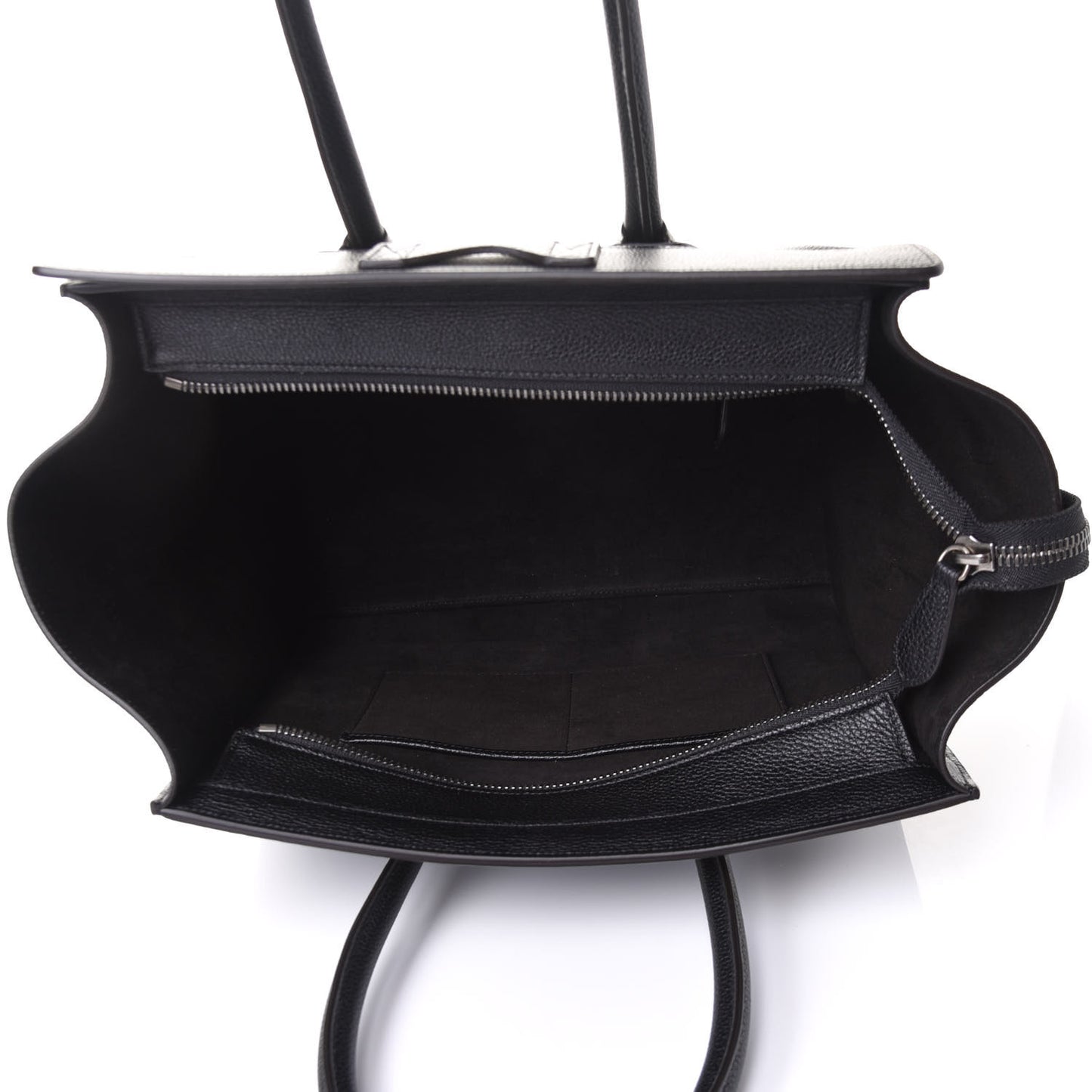 Drummed Calfskin Mini Luggage Black