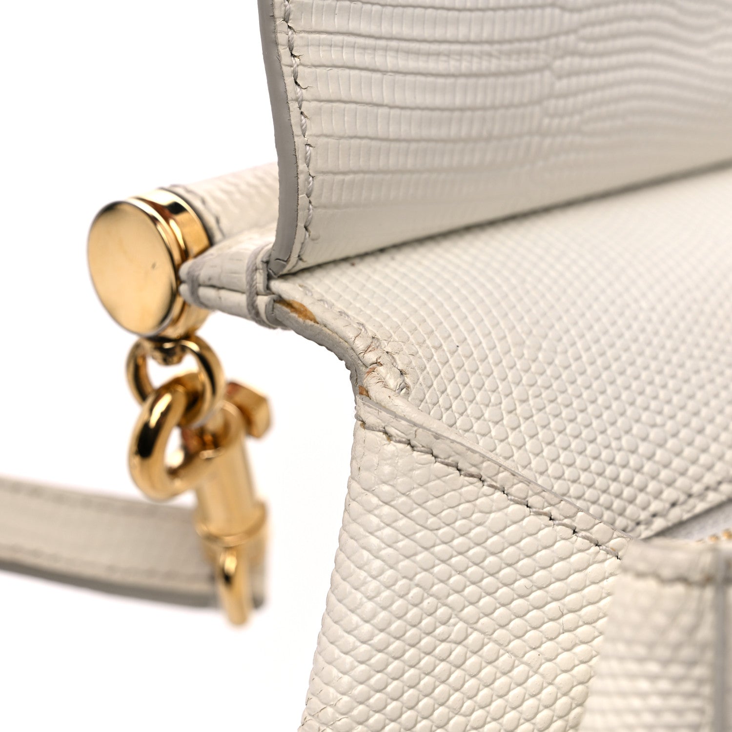 Dolce & Gabbana Stampa Iguana Crystal Medium Miss Sicily Satchel White 14 of 22