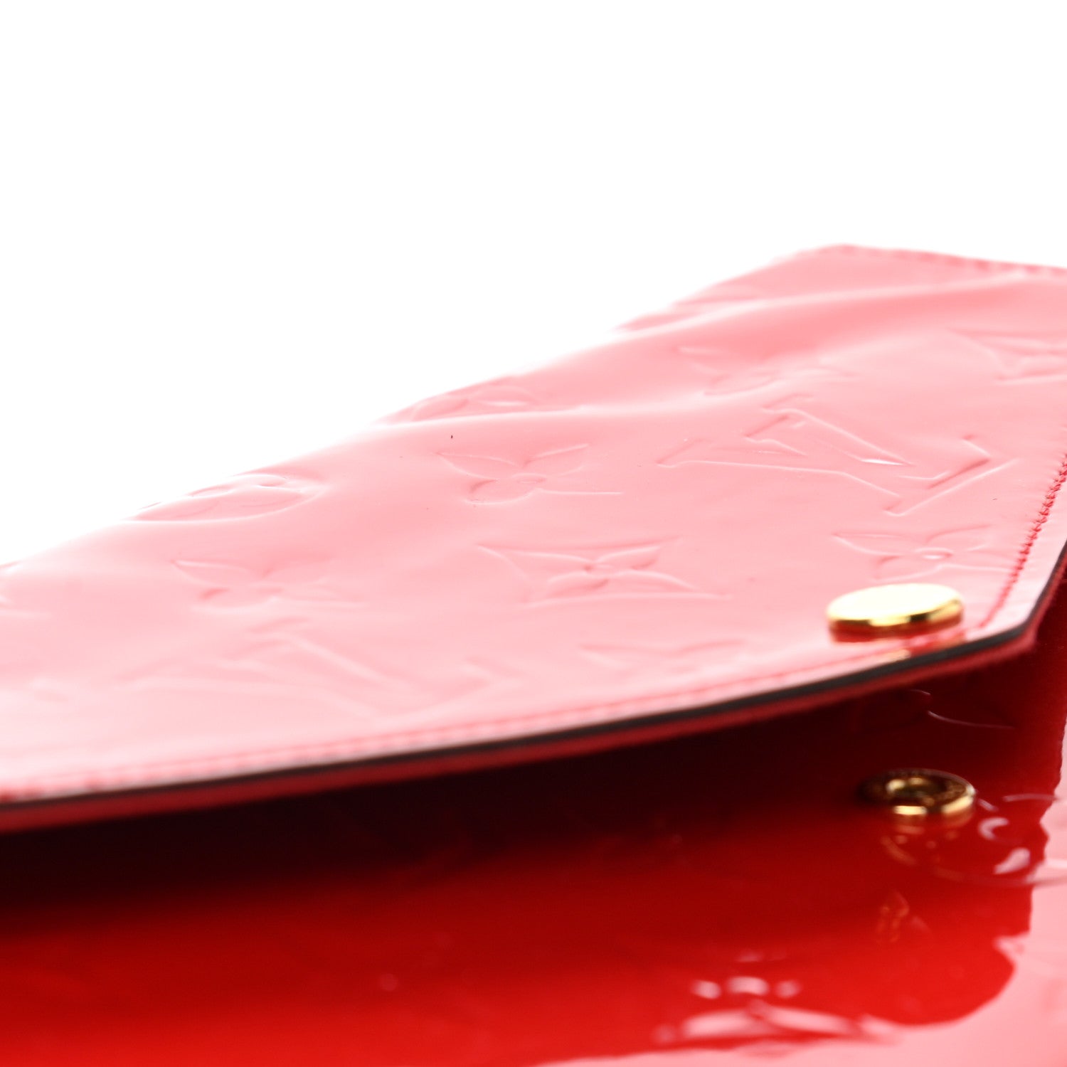 Louis Vuitton Vernis Felicie Pochette Chain Wallet Cherry 9 of 9