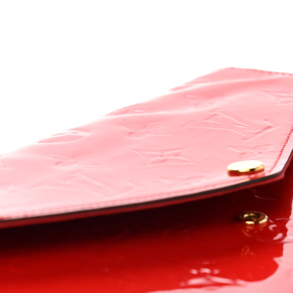 Louis Vuitton Vernis Felicie Pochette Chain Wallet Cherry 9 of 9