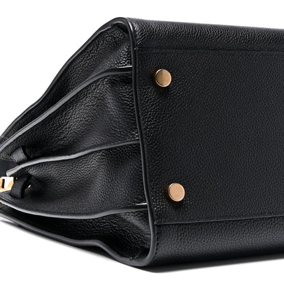 Saint Laurent Grained Calfskin Small Supple Sac De Jour Black 9 of 10