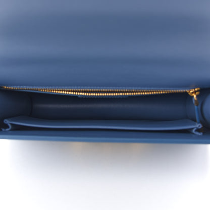 Christian Dior Smooth Calfskin 30 Montaigne Flap Bag Blue 5 of 9