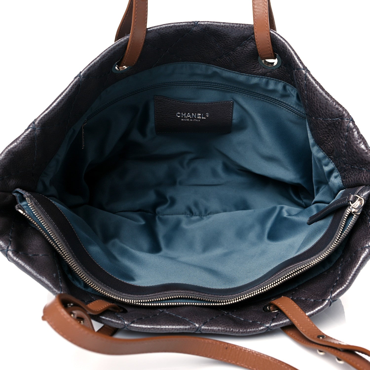 Chanel Glazed Calfskin Large On The Road Tote Grey 5 of 10