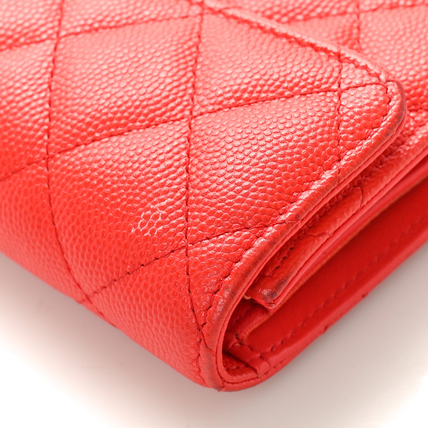 Chanel Caviar Quilted Medium Flap Wallet Red 14 of 15