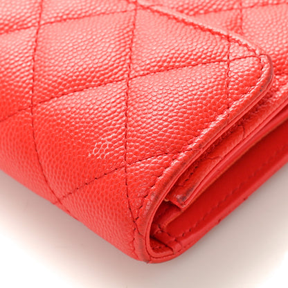 Chanel Caviar Quilted Medium Flap Wallet Red 14 of 15