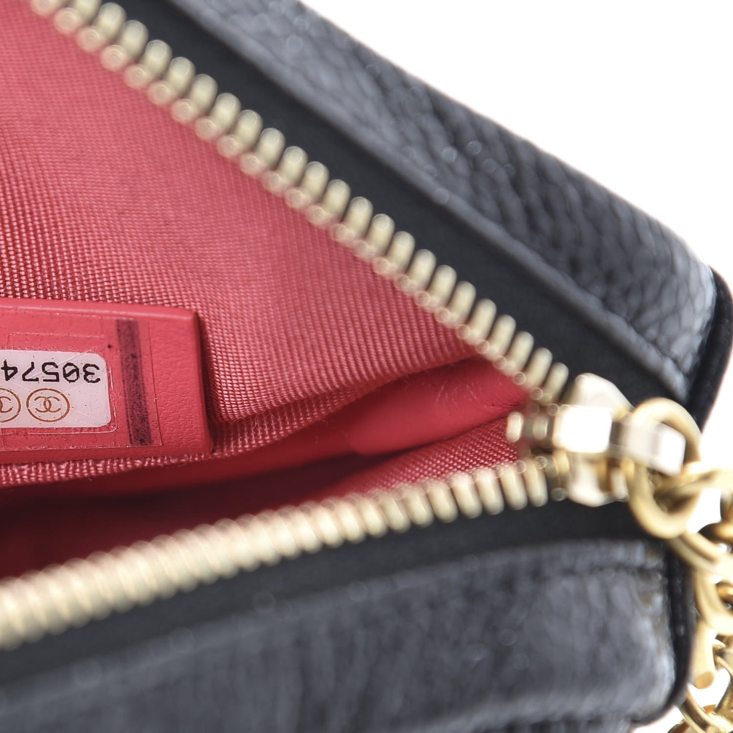 Caviar Quilted Coin Purse Belt Bag Black