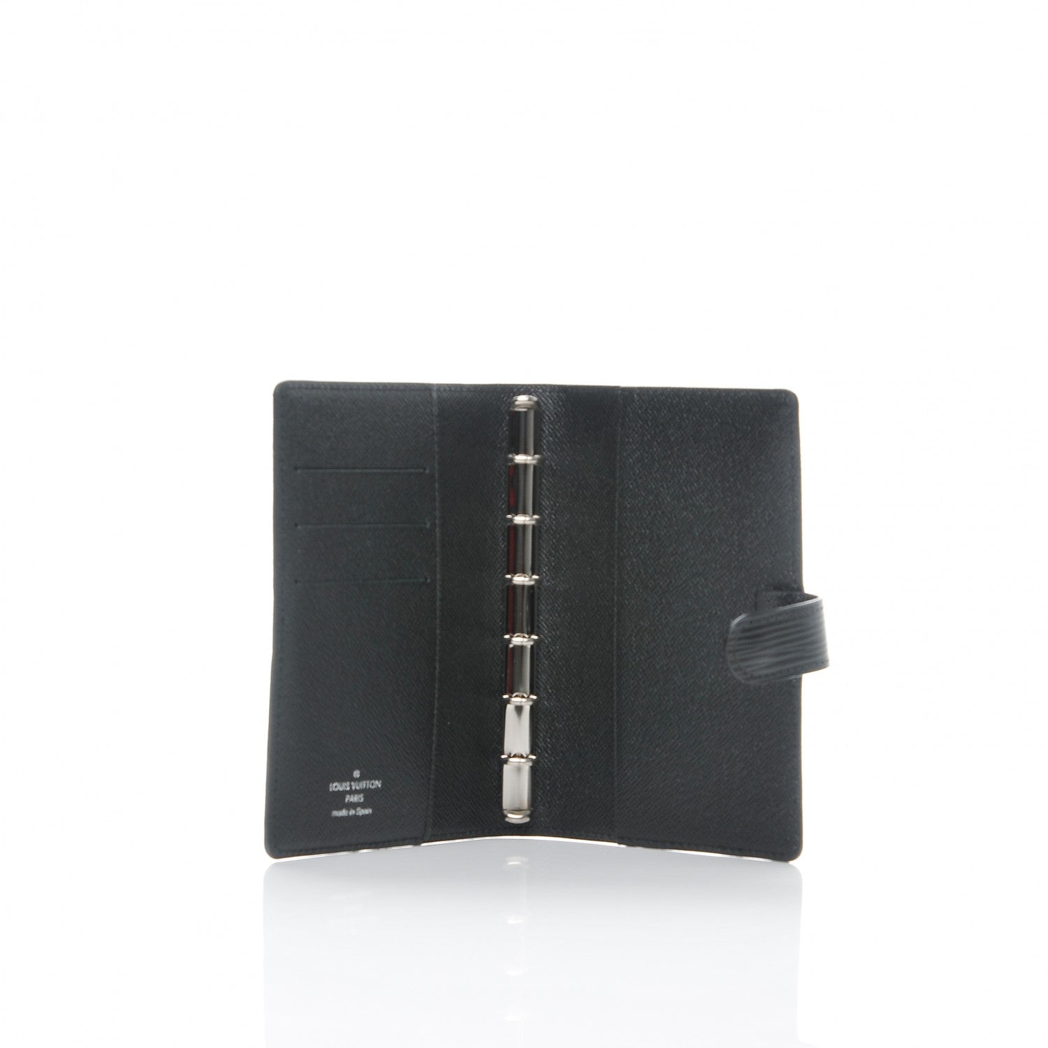 Louis Vuitton Epi Small Ring Agenda Cover Black 5 of 6