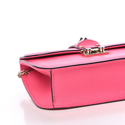 Valentino Garavani Vitello Small Glam Lock Rockstud Flap Framboise 7 of 11