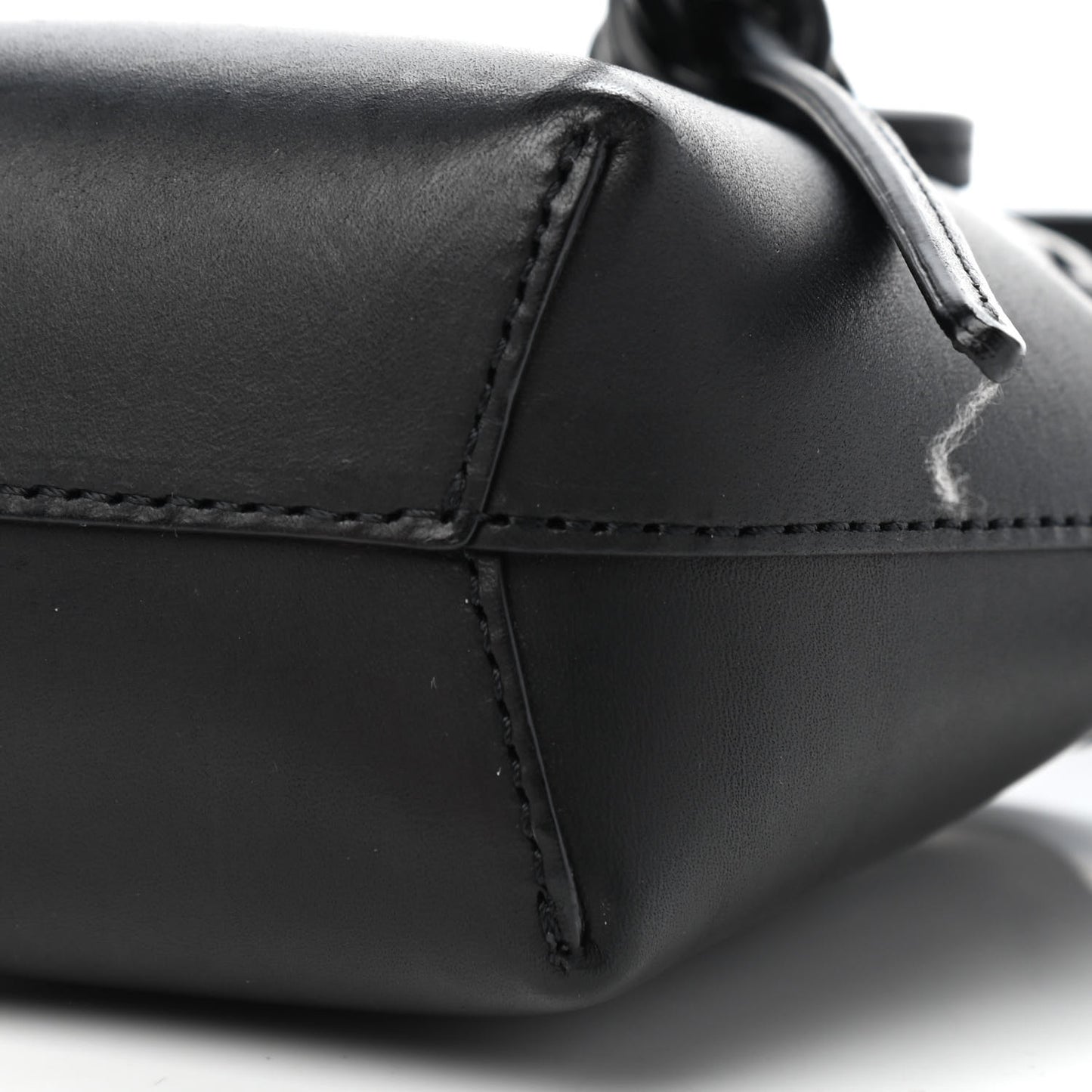 Calfskin Baby Bucket Bag Black Flamma