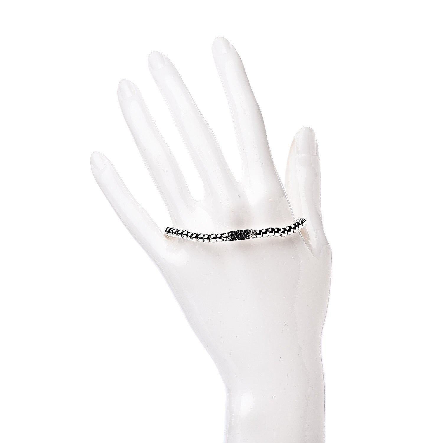 John Hardy Sterling Silver Black Diamond Bead Bracelet 2 of 4