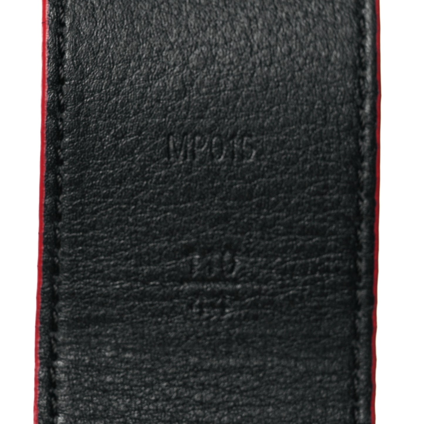 X SUPREME Calfskin Monogram 40mm LV Initiales Belt 110 44 Red