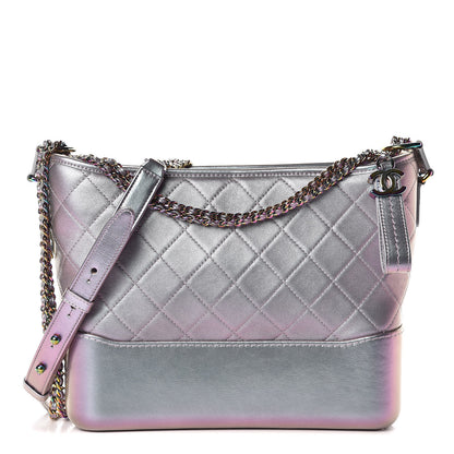 Chanel Iridescent Lambskin Calfskin Quilted Medium Gabrielle Hobo Light Purple 1 of 9