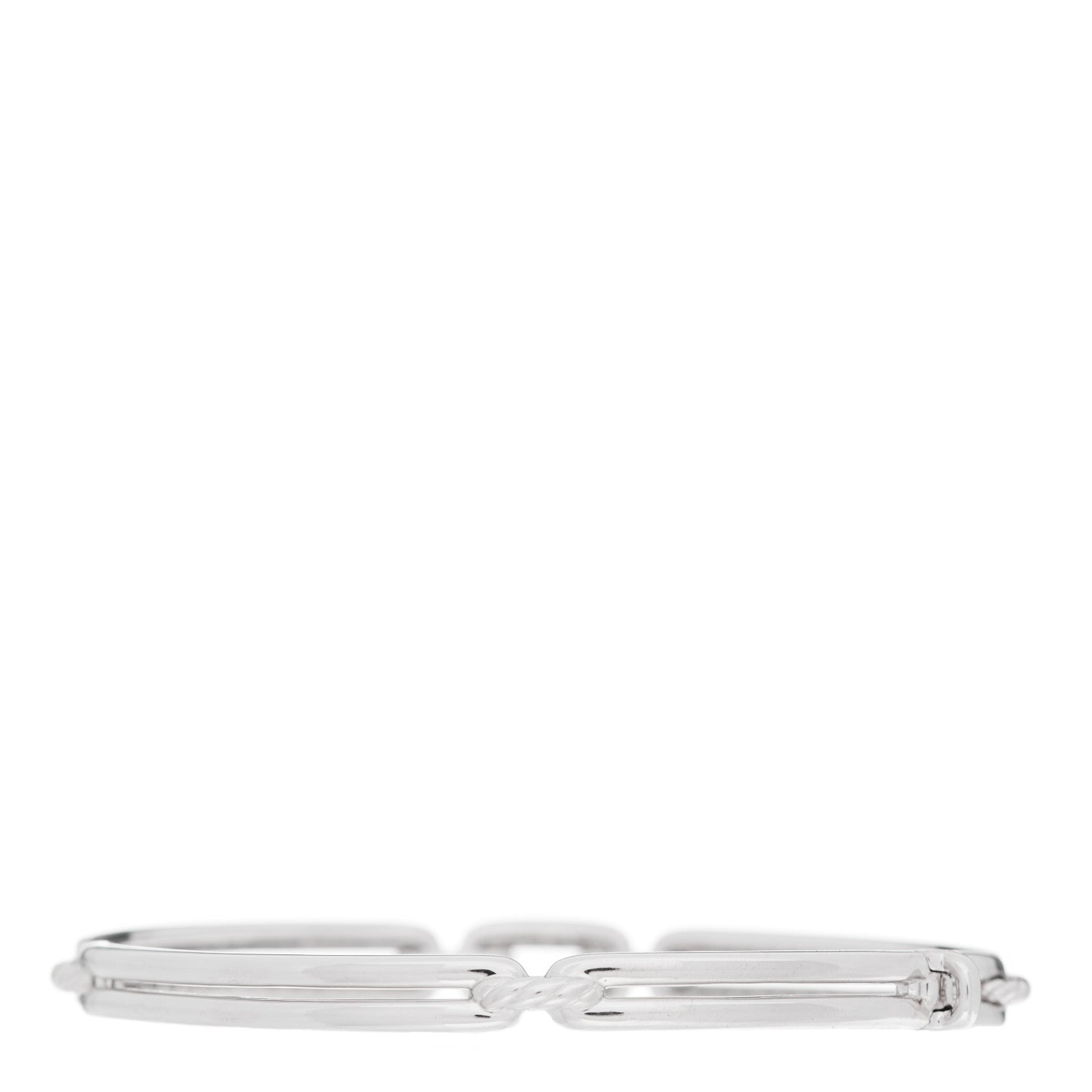 David Yurman 18K White Gold Diamond Stax Linked Bracelet 2 of 3