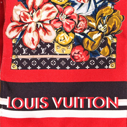 Louis Vuitton Silk Monogram Malle Fleurs Bandeau Rouge 3 of 3