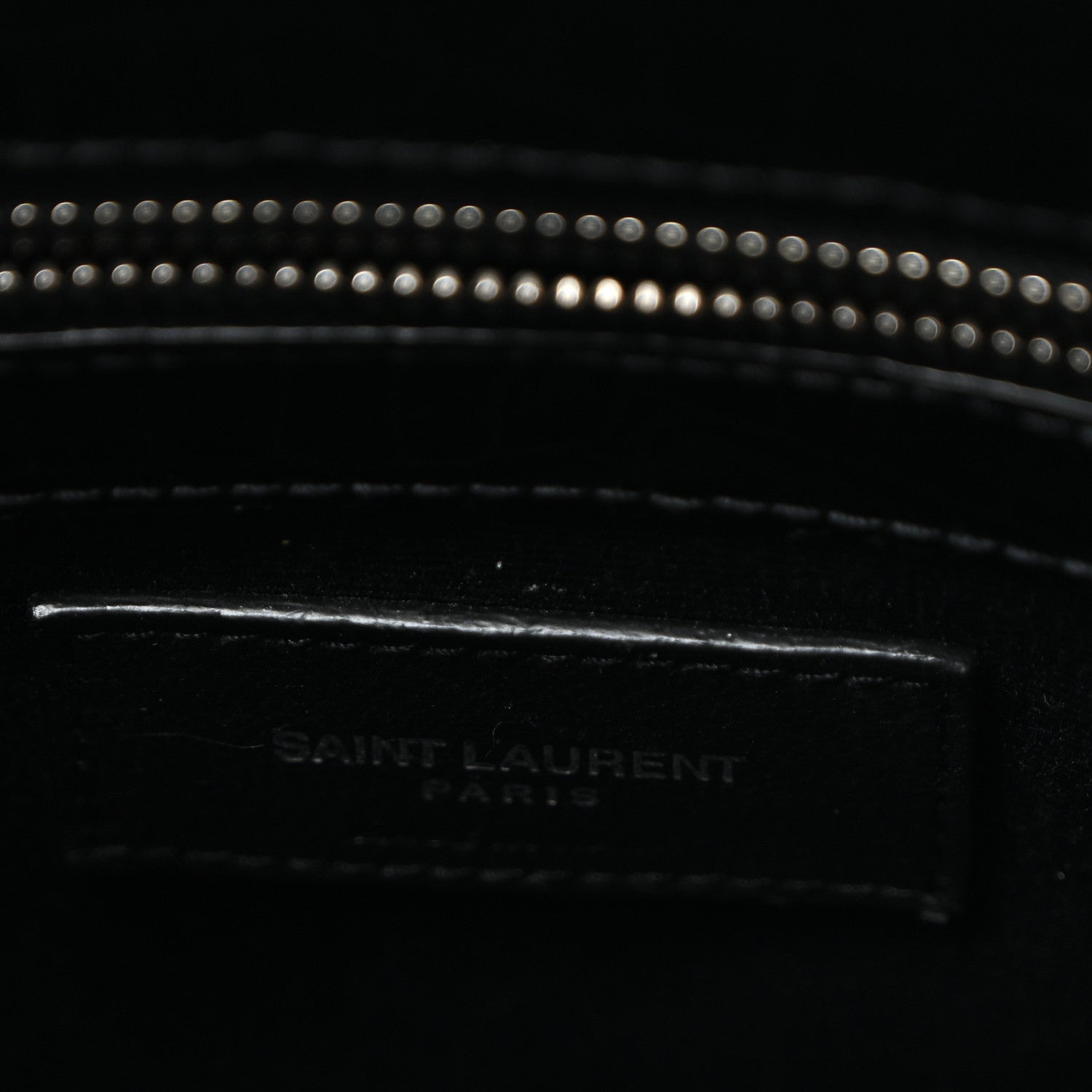 Saint Laurent Shiny Calfskin Crocodile Embossed Small Manhattan Shopper Tote Black 6 of 10