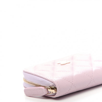 Chanel Caviar Quilted Zip Coin Purse Light Pink 5 of 9