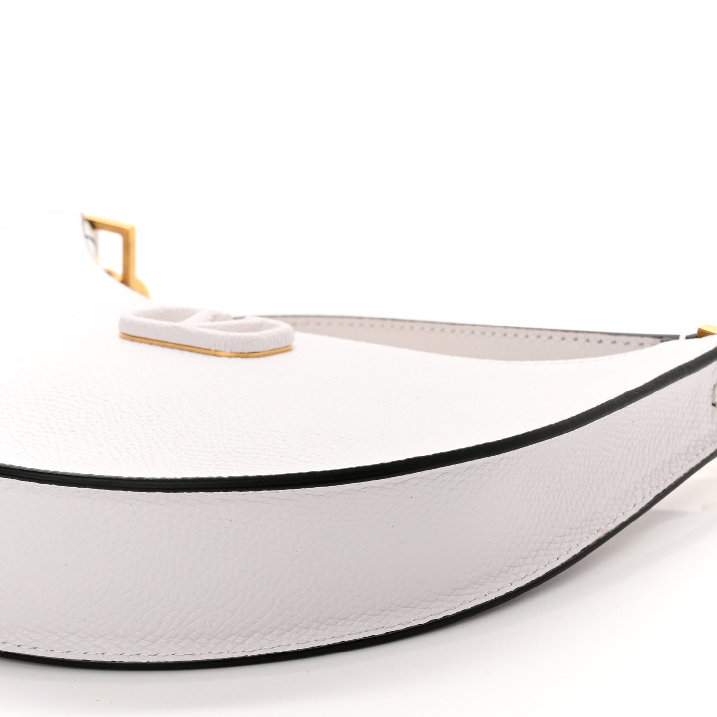 Calfskin Mini Vlogo Hobo Bag White