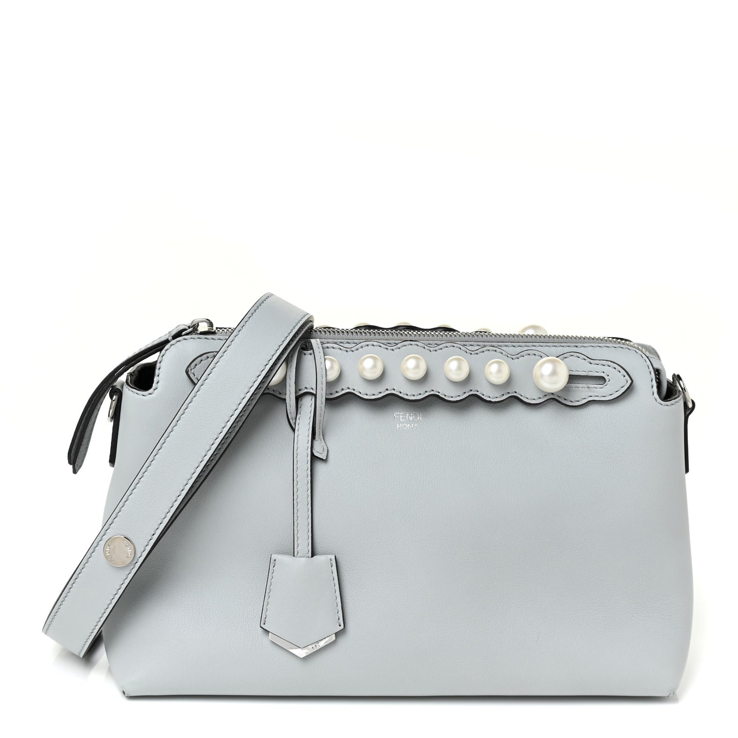 Vitello Dolce Pearl Scalloped Medium By The Way Boston Bag Grigio Perla