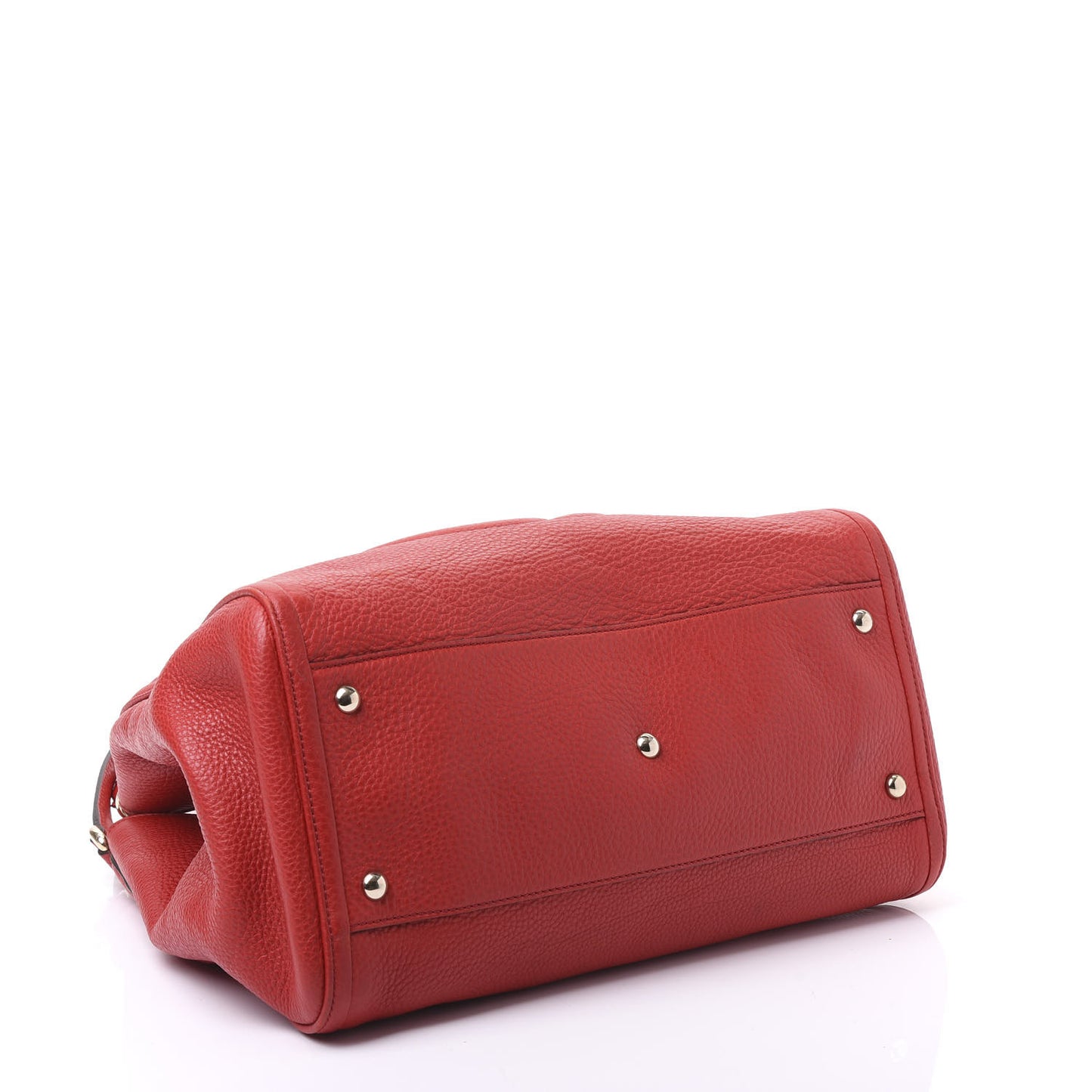 Pebbled Calfskin Medium Soho Shoulder Bag Red