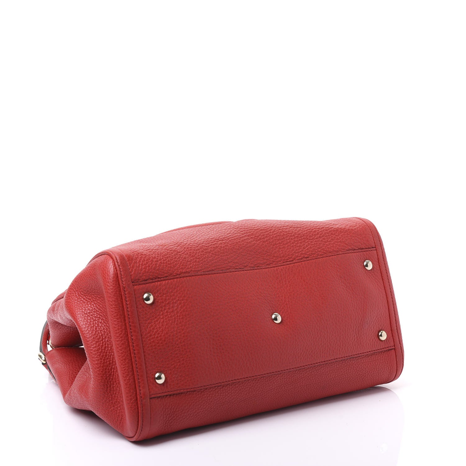 Gucci Pebbled Calfskin Medium Soho Shoulder Bag Red 3 of 11