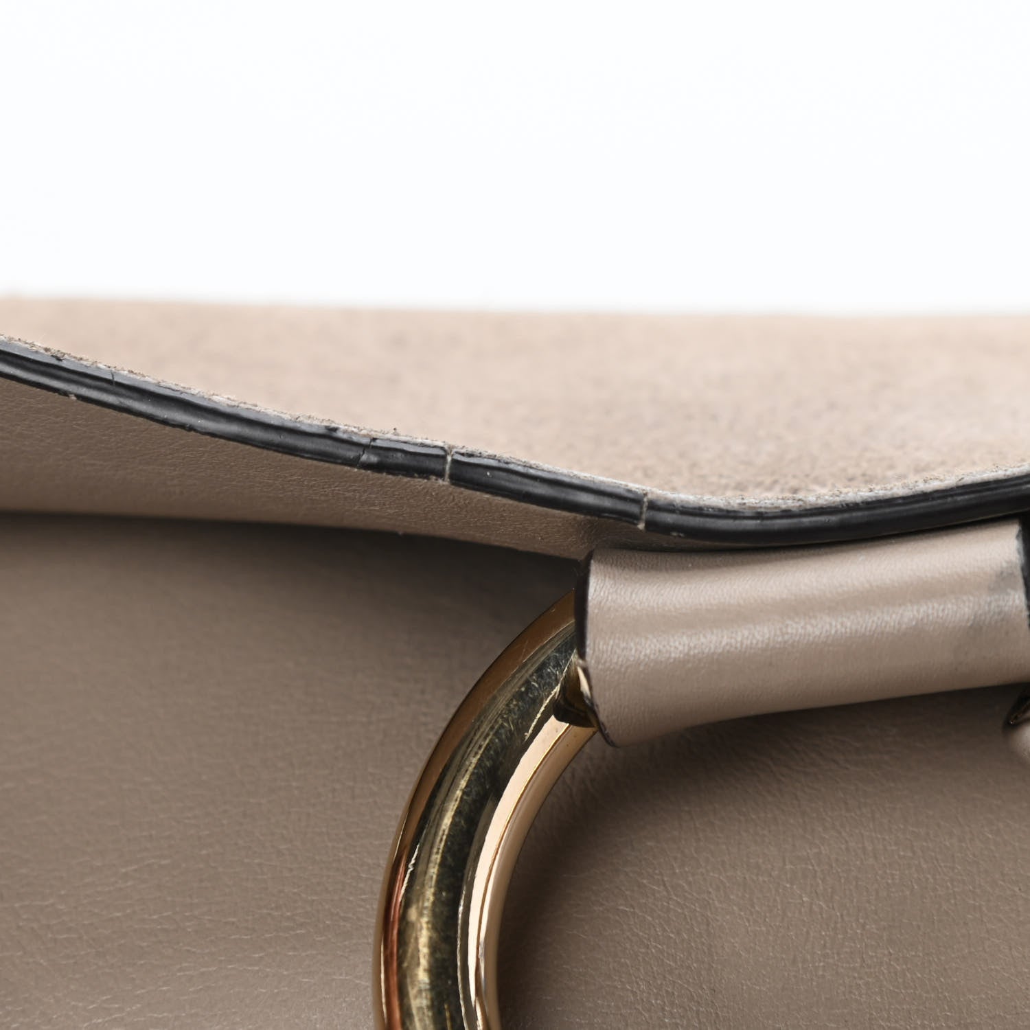 Chloe Suede Calfskin Small Faye Shoulder Bag Motty Grey 13 of 13