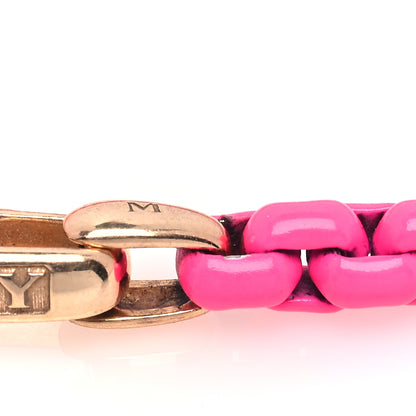 David Yurman 14K Rose Gold Acrylic Bel Aire 4mm Chain Bracelet Hot Pink 4 of 5