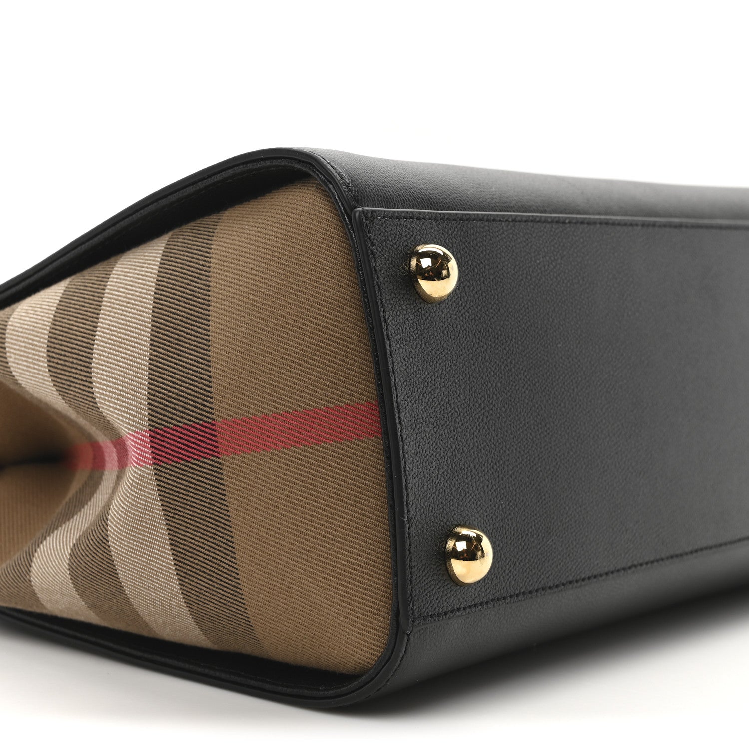 Burberry Calfskin Mega Check Small Banwell Tote Black 8 of 9