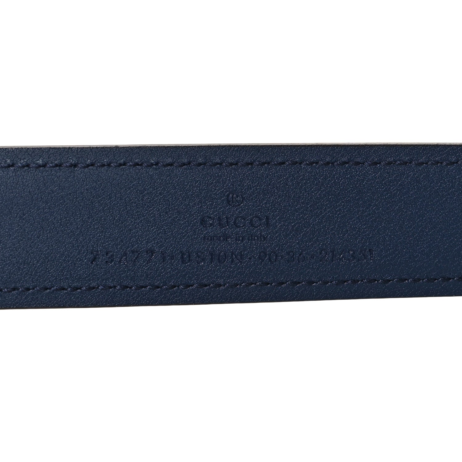 Gucci Lux Calfskin Blondie Interlocking G 30mm Belt 90 36 Blue Agata 5 of 6