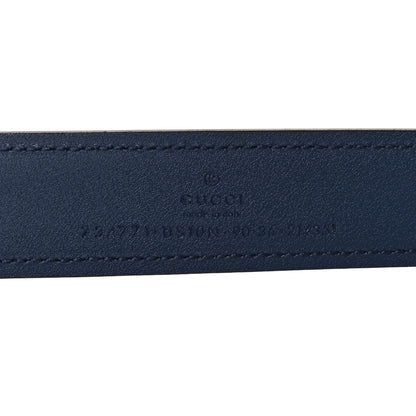 Gucci Lux Calfskin Blondie Interlocking G 30mm Belt 90 36 Blue Agata 5 of 6