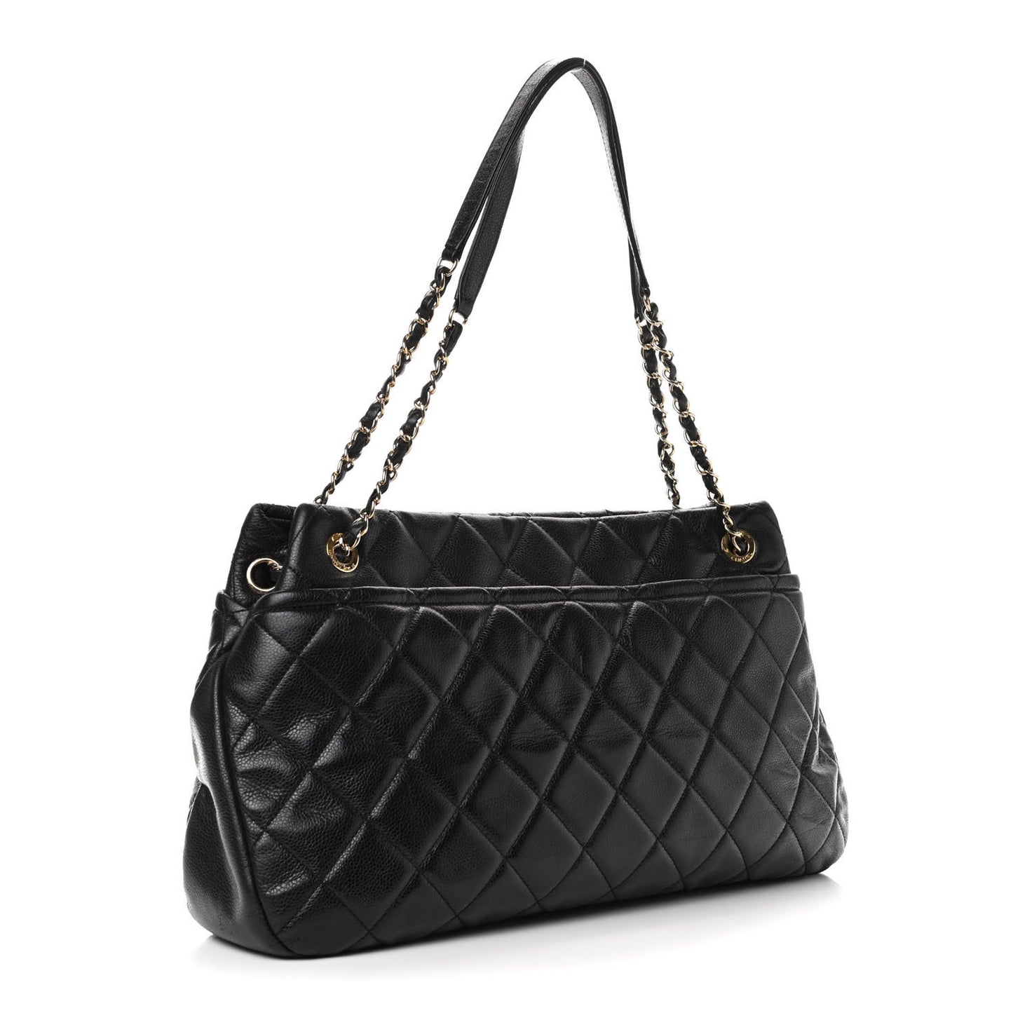 Caviar Quilted Timeless CC Soft Tote Black