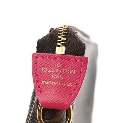 Louis Vuitton Monogram 2019 Christmas Animation Mini Courchevel Pochette Accessories Fuchsia 6 of 7