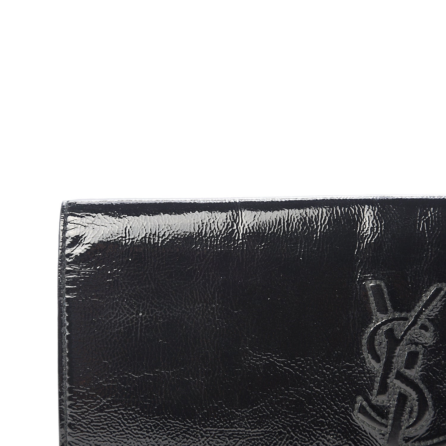 Saint Laurent Textured Patent Monogram Small Belle De Jour Clutch Black 6 of 9