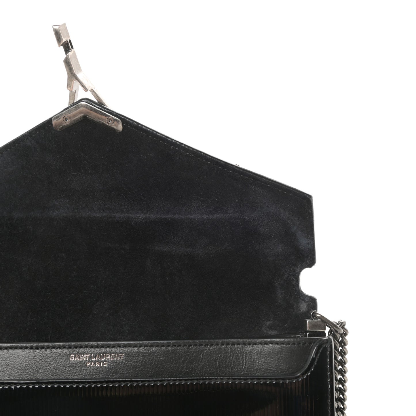 Patent Monogram Cassandra Clasp Bag Black