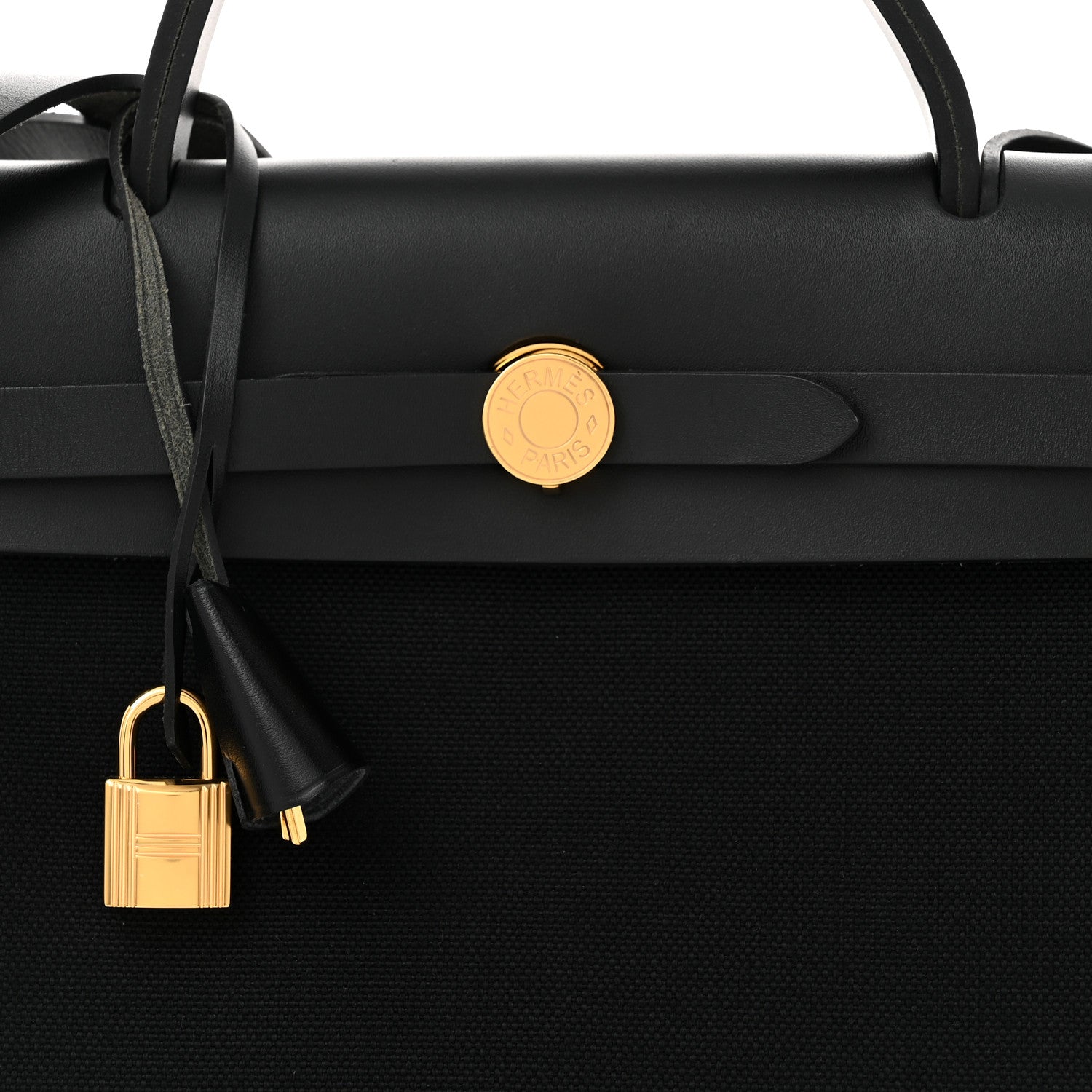 Hermes Toile Militaire Vache Hunter Herbag Zip Retourne 31 PM Black 9 of 11