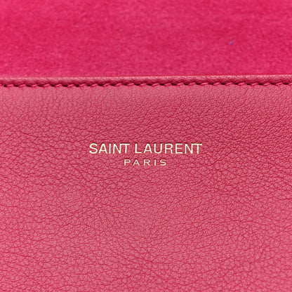 Saint Laurent Calfskin Classic Y Ligne Clutch Fuchsia 6 of 10