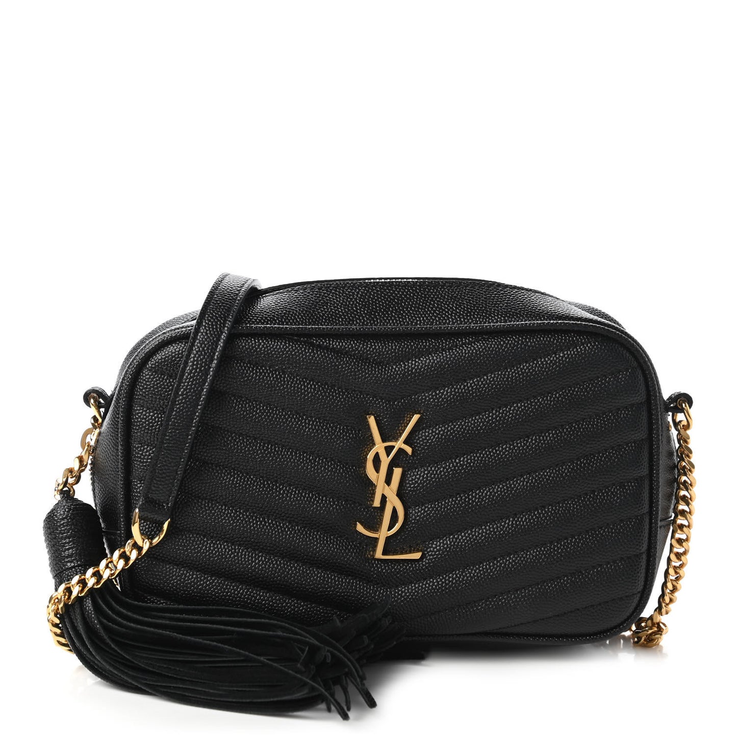 Grain De Poudre Matelasse Monogram Mini Lou Camera Bag Black