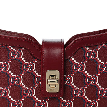 Gucci GG Shadow Monogram Mini Moon Side Shoulder Bag Rosso Ancora Red 7 of 9